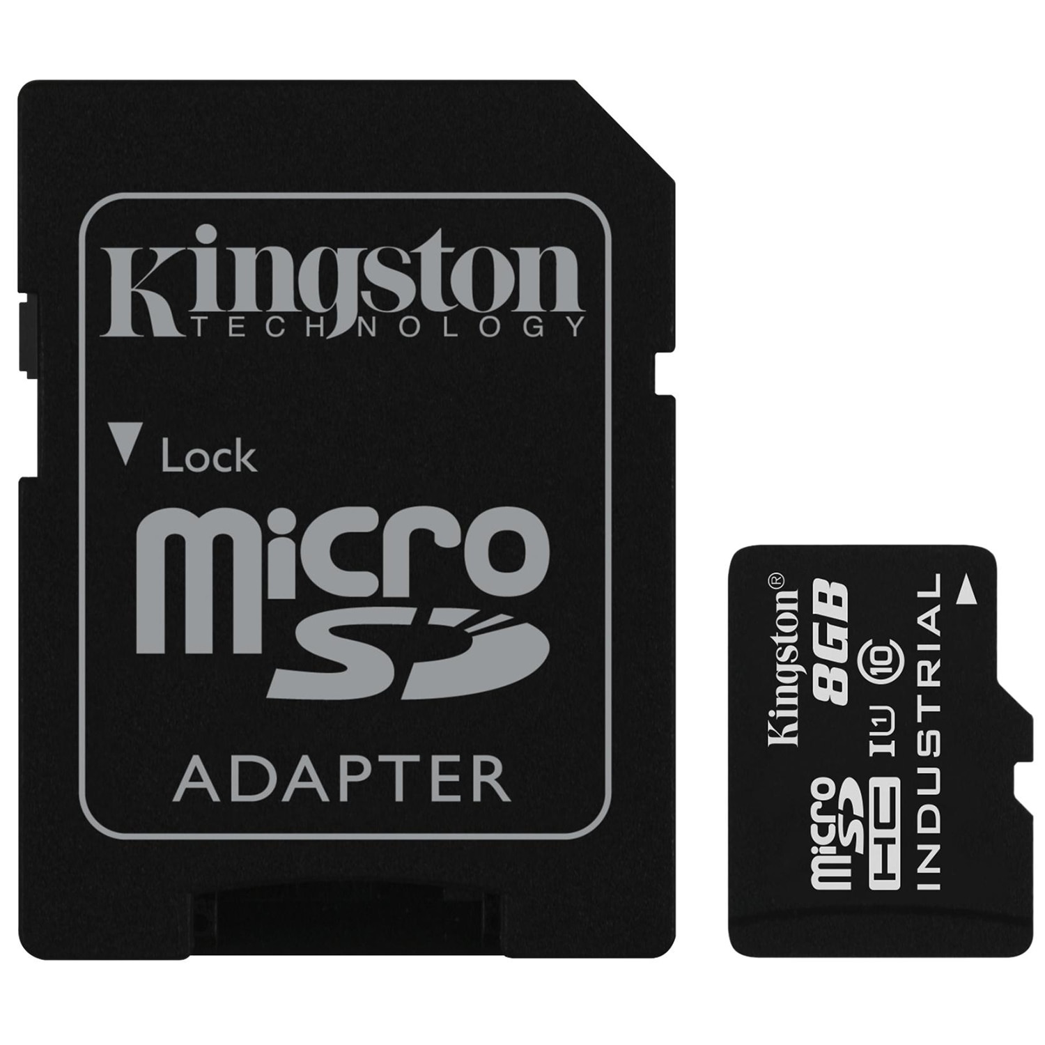 Card de memorie Kingston MicroSDHC, 8GB, UHS-I, Class 10, Industrial Temp + Adaptor SD