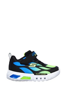 Skechers - Flex Glow sneaker LED-fényekkel, Fekete/Kék/Zöld, 21 EU