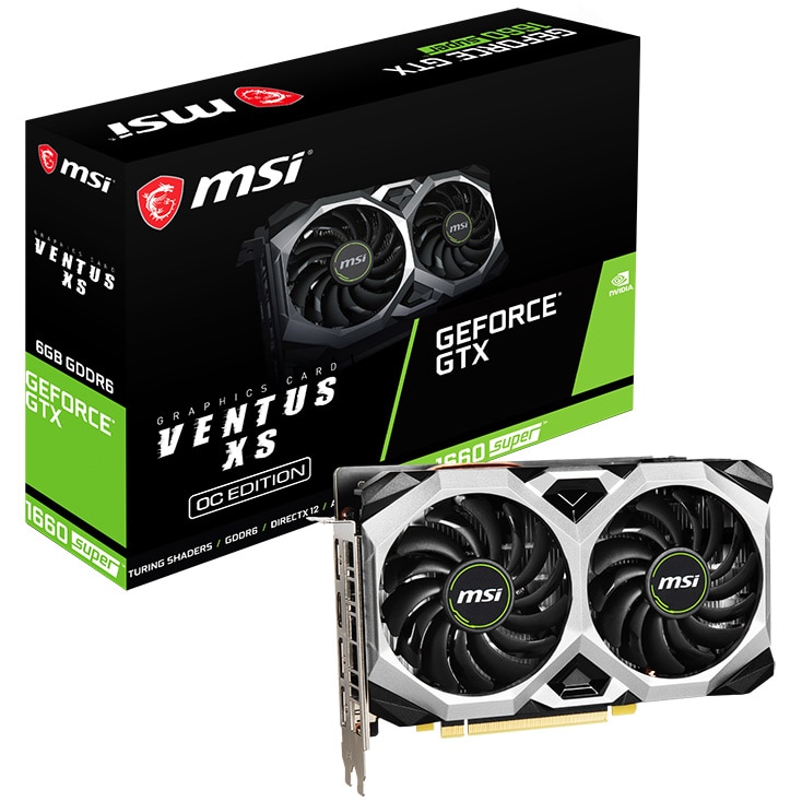 マ*ミ様 MSI製 GTX 1660 SUPER 6GB Placa video MSI GeForce® GTX 1660 SUPER™ VENTUS OC, 6GB GDDR6, 192