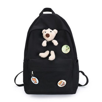 Ghiozdan pentru copii cu ursulet, culoare negru 2 barete ajustabile, capacitate 35 L, 40 cm, model 1 Ghiozdan pentru copii cu ursulet, culoare negru 2 barete ajustabile, capacitate 35 L, 40 cm, model 1