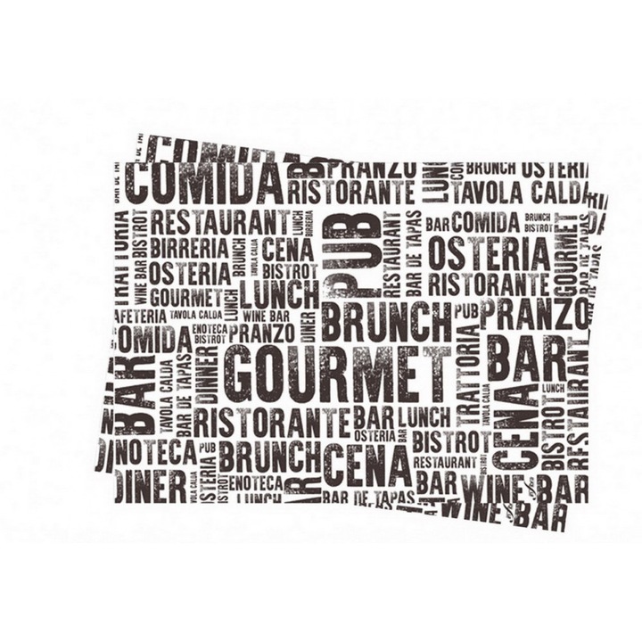 Infibra tányéralátét Gourmet mintás 30x40cm 250 darab/csomag