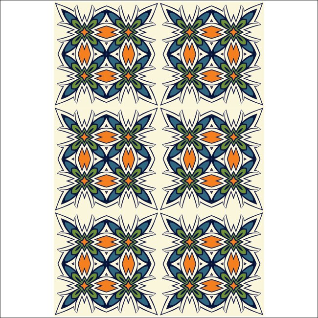 Set stickere autocolante faianta decorativa 20cm x 30cm model blue ambiance