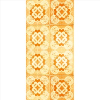 set stickere autocolante faianta decorativa 20cm x 40cm model decorativ in culori de portocaliu cu alb imagen 23_0_
0