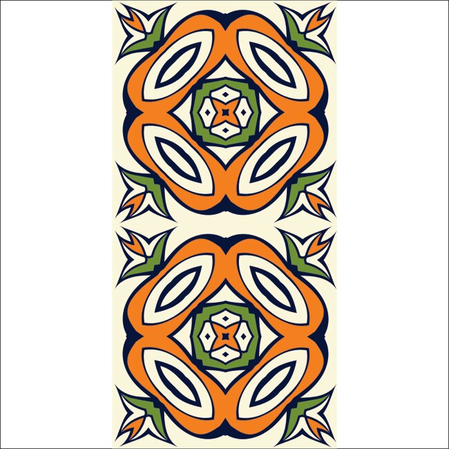 Set stickere autocolante faianta decorativa 20cm x 40cm model decorativ abstract viu colorat
