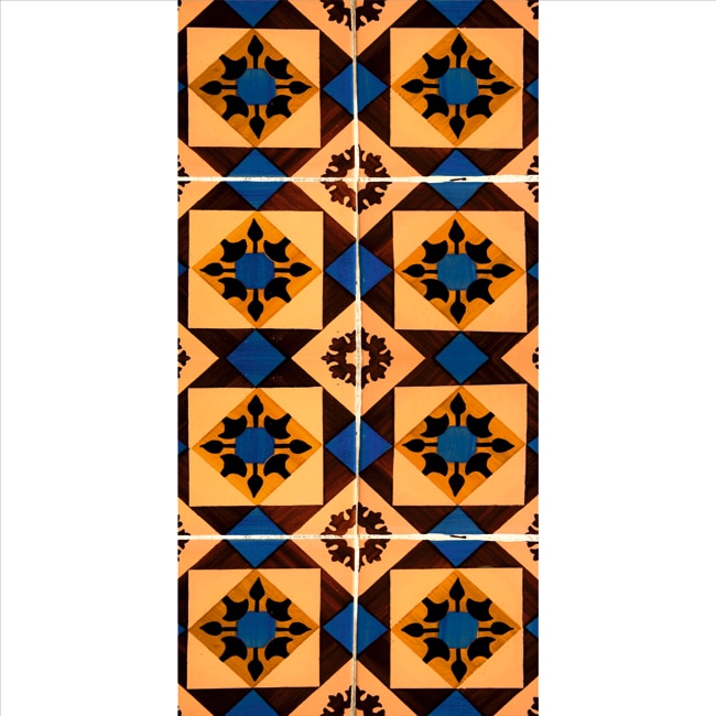 Set stickere autocolante faianta decorativa 20cm x 40cm model decorativ retro color