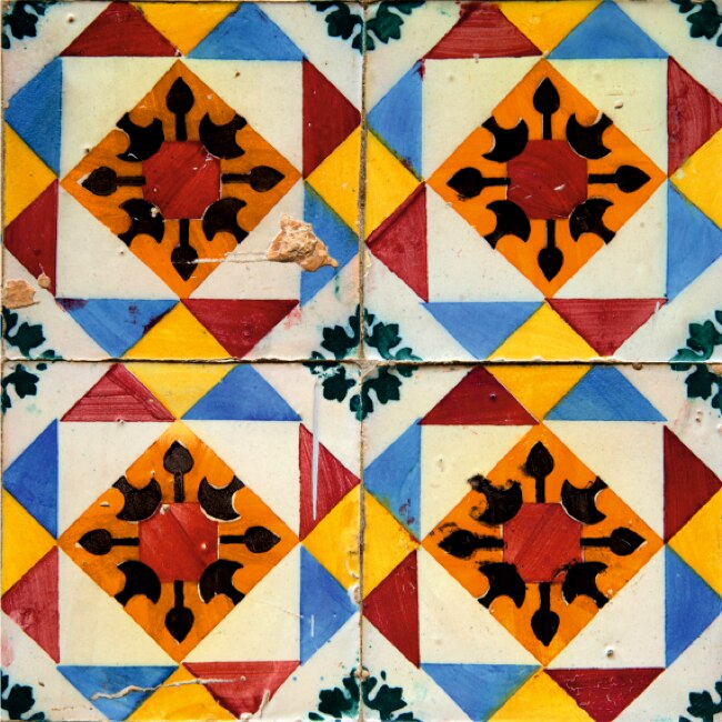 Set stickere autocolante faianta decorativa 15cm x 15cm model decorativ pictat