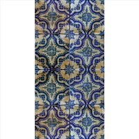 set stickere autocolante faianta decorativa 20cm x 40cm model decorativ retro in culori de albastru cu crem imagen 44_0_
0