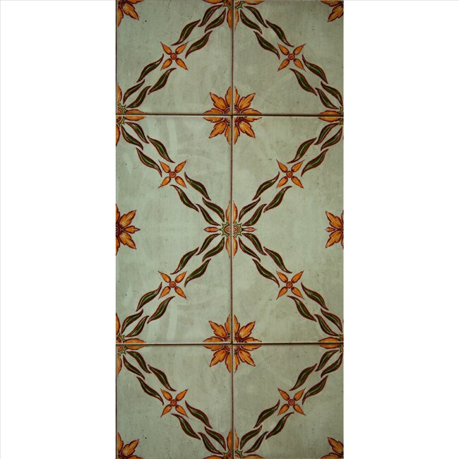 Set stickere autocolante faianta decorativa 20cm x 40cm model decorativ floral retro