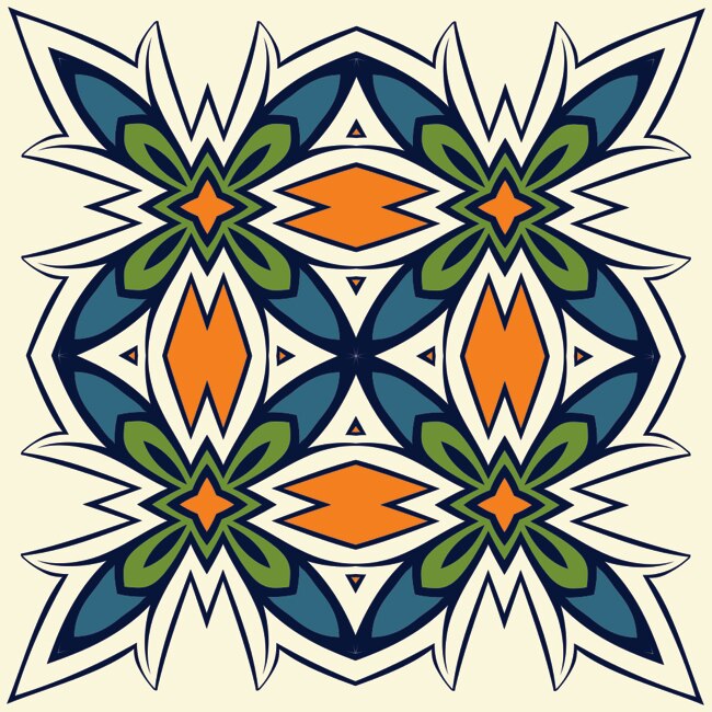 Set stickere autocolante faianta decorativa 20cm x 20cm model blue ambiance