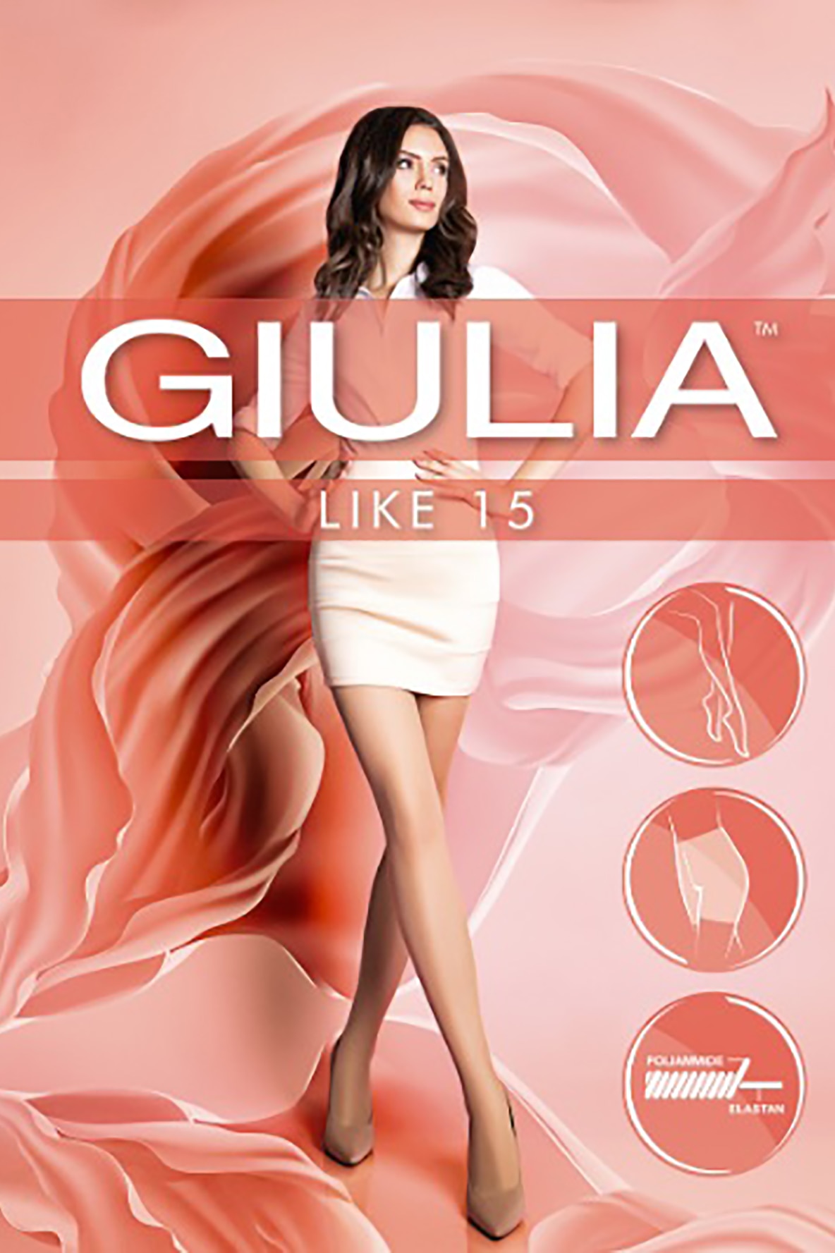 Dres Like, Giulia, Poliamida, 15 DEN, Bronz, Marimea 5, Bronz