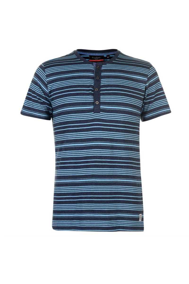 Pierre Cardin, Tricou Gdad, Dungi, Bumbac, M, Albastru