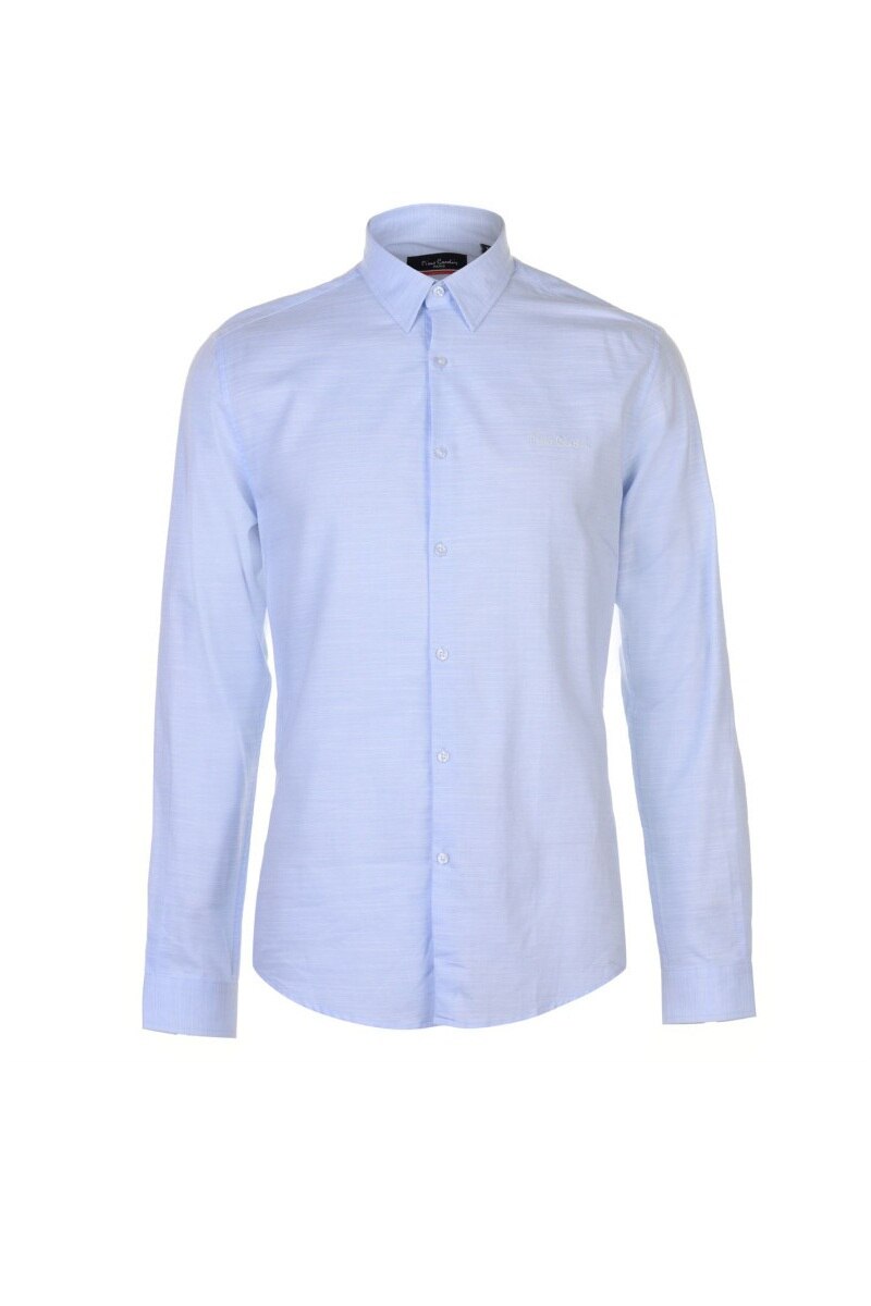 Camasa barbati, Pierre Cardin Slub, Bumbac, Albastru deschis, Albastru deschis, L