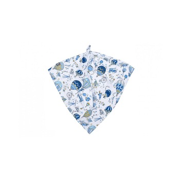 Patura moale bebelusi, Pulp, 75x70 cm, bambus, tesuta cu ioni de argint, albastru cu baloane, multicolor Patura moale bebelusi, Pulp, 75x70 cm, bambus, tesuta cu ioni de argint, albastru cu baloane, multicolor