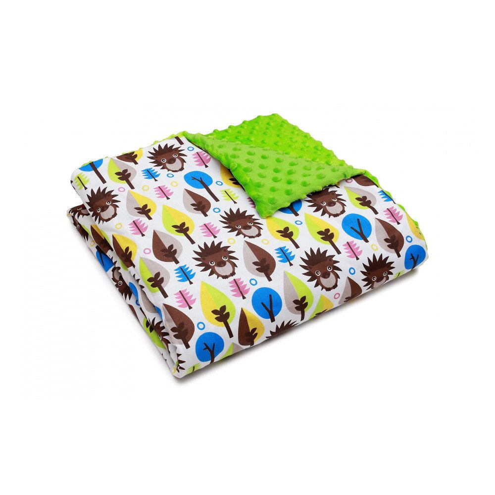 Patura moale bebelusi, Pulp, Minky, Bumbac, 80x100 cm, verde