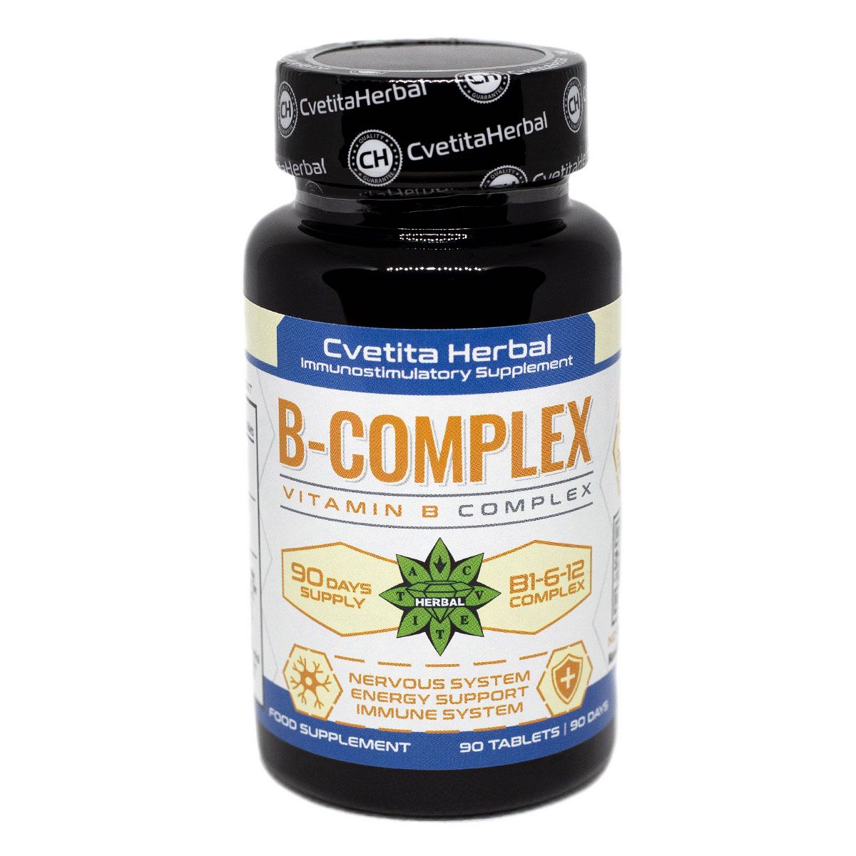 Supliment alimentar Cvetita Herbal B Complex, 90 comprimate