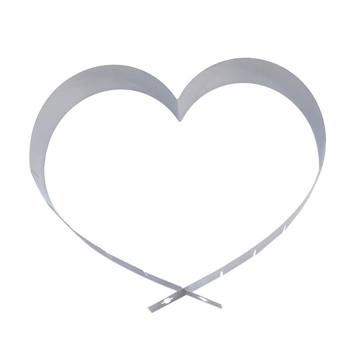 Форма за торта, Регулируемо сърце, Неръждаема стомана, 85COF