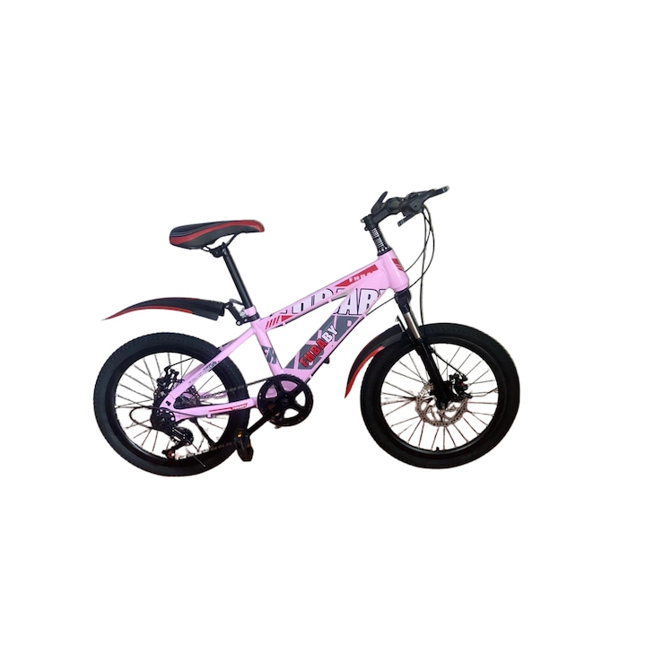 Велосипед Go Kart, колела 20 цола, дискова спирачка, 7 скорости, за деца 7-10 години, розов цвят
