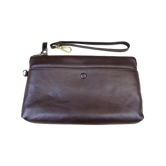 Portofel tip mini poseta din piele naturala, Hassion, L-2008-1 Brown