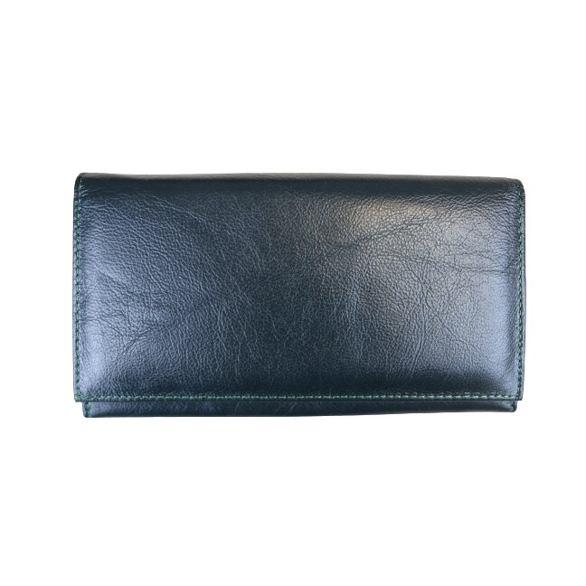 Portofel dama din piele naturala, Hassion, J016 Dark Green