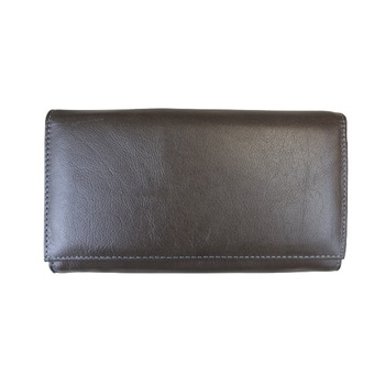 Portofel dama din piele naturala, Hassion, J016 Gri Portofel dama din piele naturala, Hassion, J016 Gri