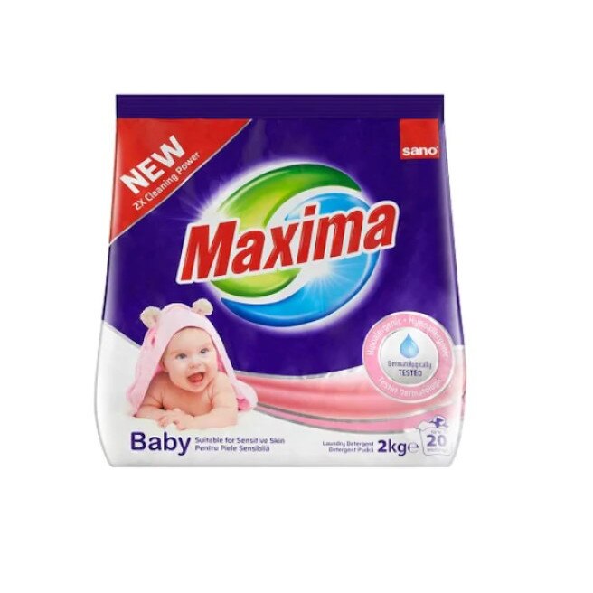 Detergent rufe pudra Sano Maxima Baby 2Kg