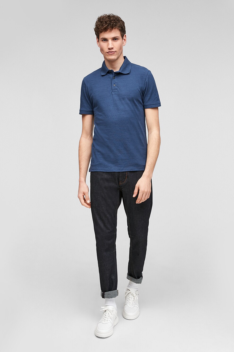 s.Oliver, Tricou polo regular fit, Bleumarin, S
