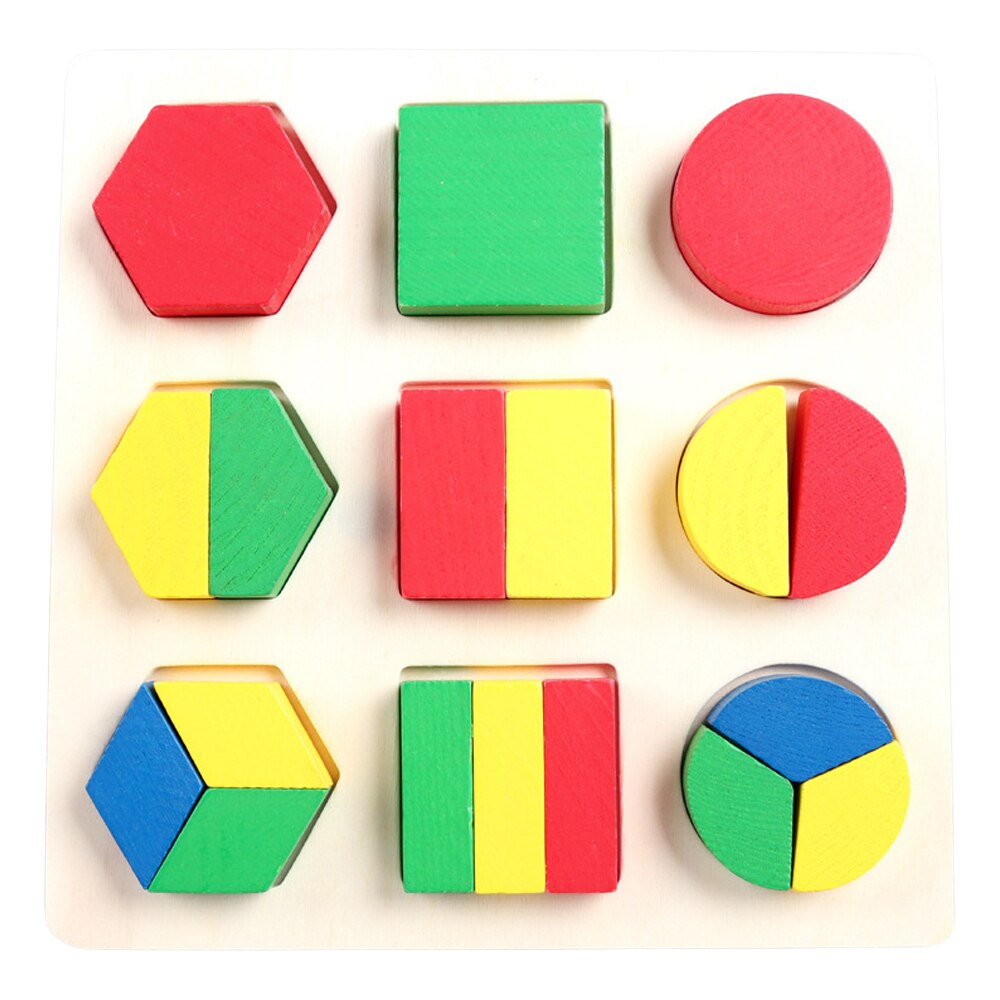 Puzzle incastru din lemn cu forme geometrice, WD5502 RCO®