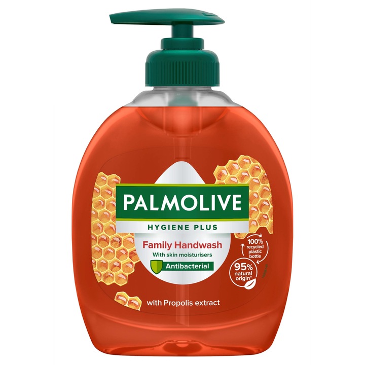 Sapun lichid Palmolive Hygiene Plus Propolis cu ingredient natural antibacterian, 300 ml