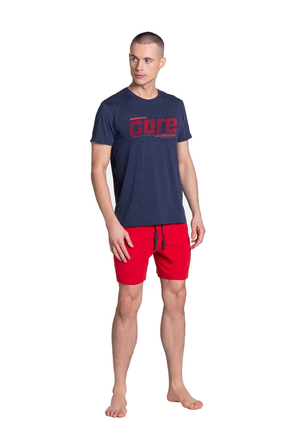 Pijama pentru barbati Henderson Oxford, Rosu/Bleumarin