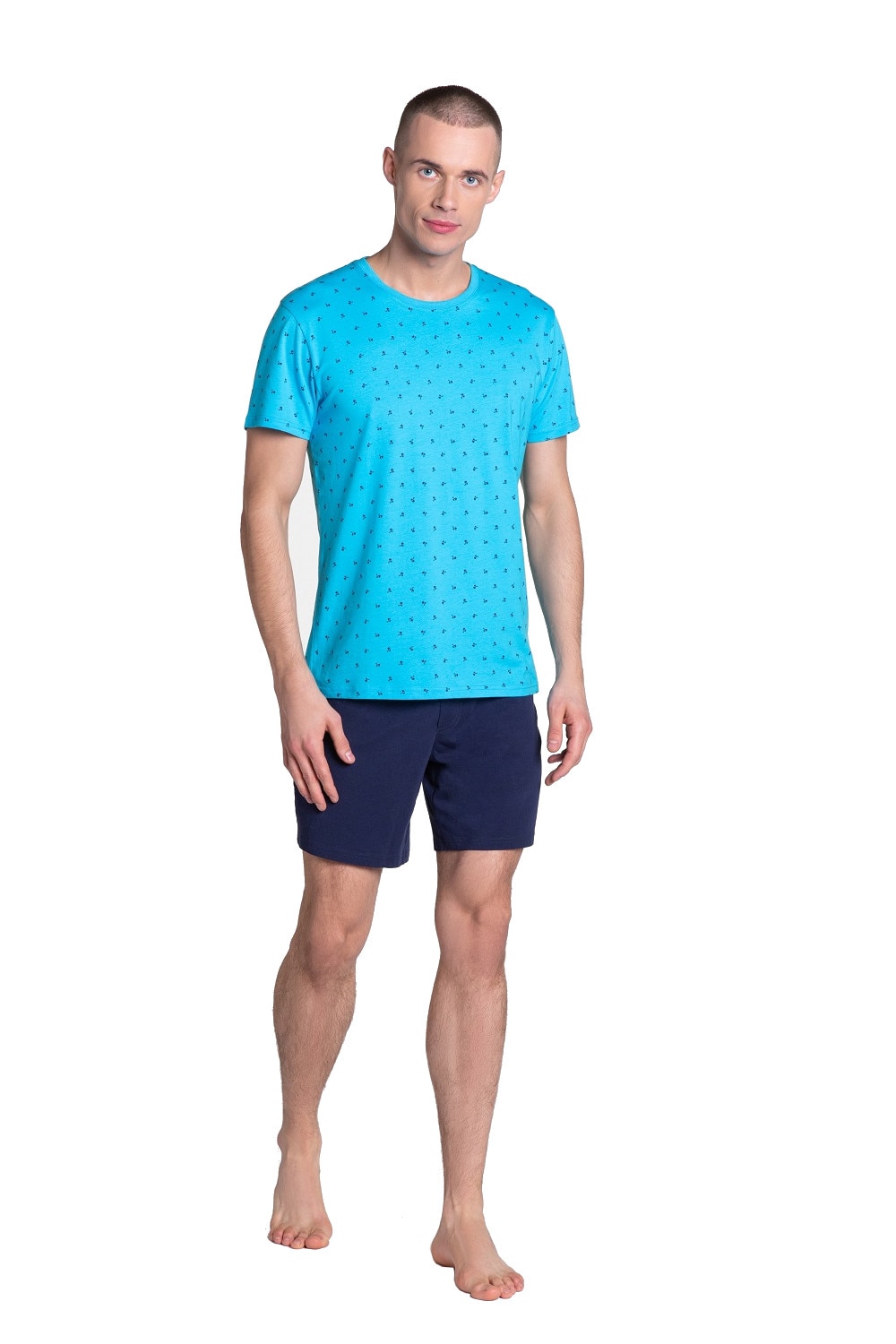 Pijama barbati Henderson Leaf, Albastru/Bleumarin