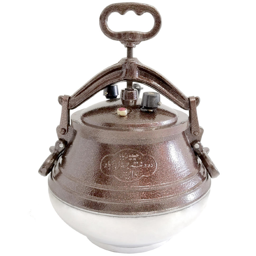 Ceaun de aluminiu sub presiune Afgan 13 L , Inox/Maro