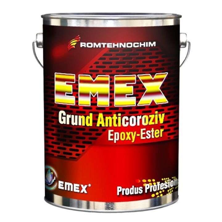 Grund Anticoroziv Alchido Stirenic “Emex”, Galben, Bidon 5 Kg
