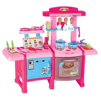 bucatarie dubla multifunctionala pentru copii lumini si sunete chiuveta cu pompa apa frigider si cuptor tacamuri multiple accesorii incluse fun zone imagen 44_0_
0