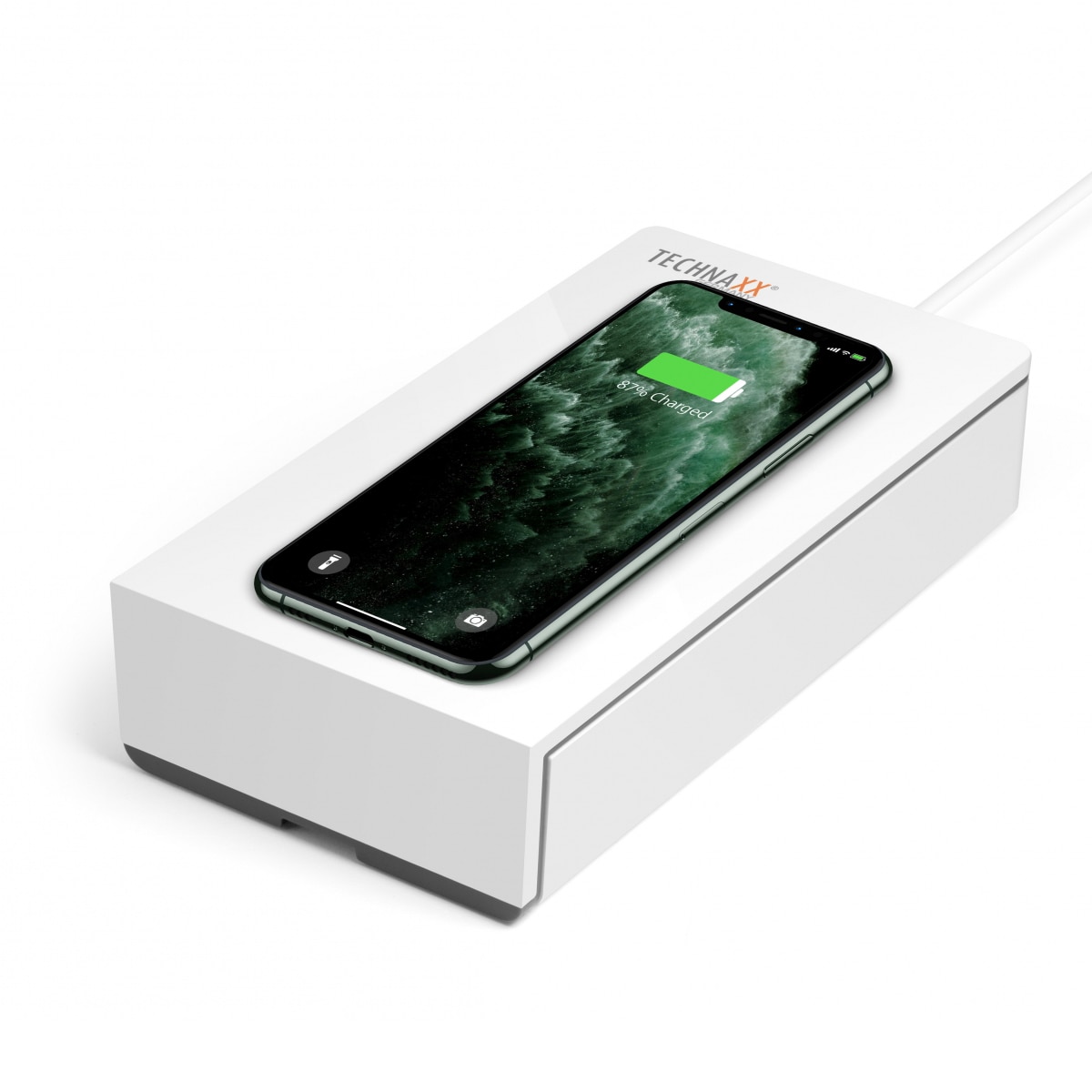 Sterilizator UV cu incarcare wireless Technaxx, UV-light 253.7nm, alb