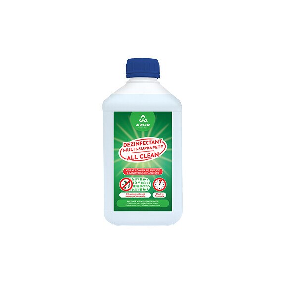 Dezinfectant multi-suprafete All Clean, Azur, 1 l