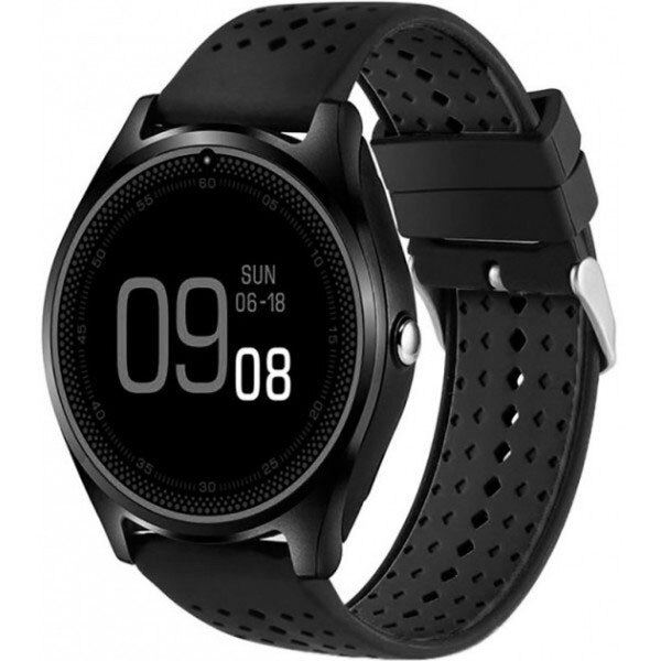 Ceas Smartwatch cu Telefon iUni V9 Plus, Touchscreen, 1.3 Inch HD, Camera 2MP, iOS si Android, Negru