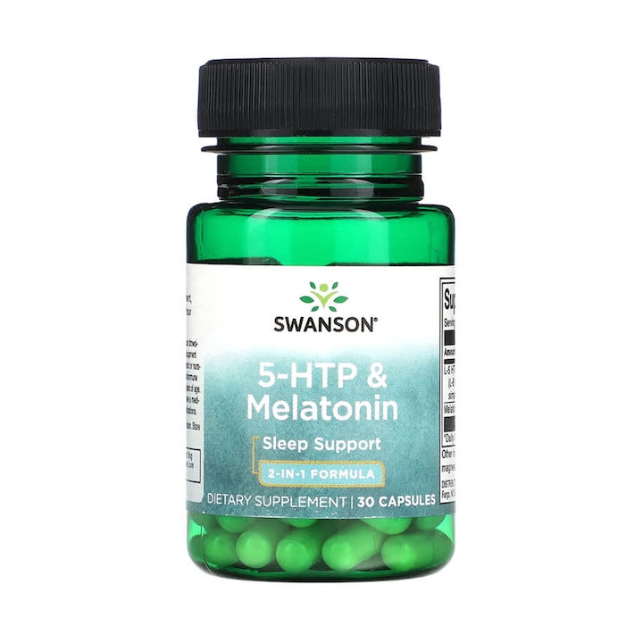 5-HTP & Melatonina (Sleep Support) 30 Capsule, Swanson