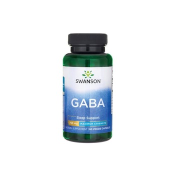 Supliment Alimentar, Swanson, Gaba - Maximum Strength 750 mg, 60 capsule Supliment Alimentar, Swanson, Gaba - Maximum Strength 750 mg, 60 capsule