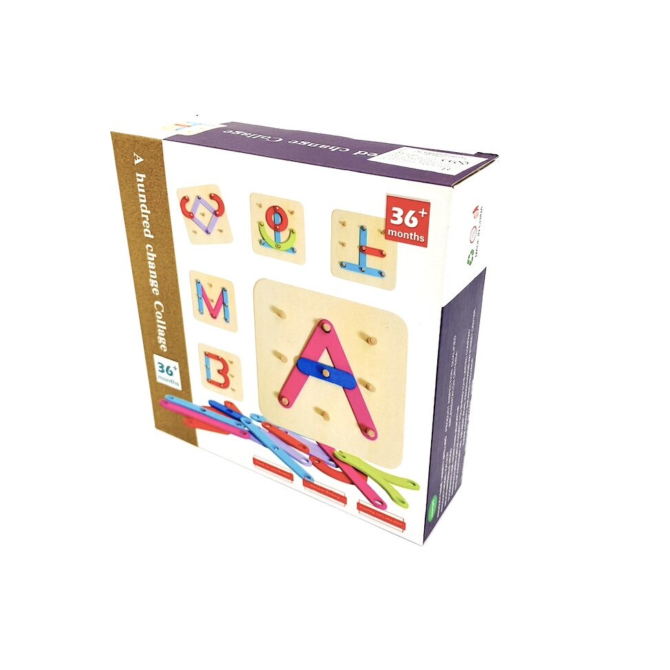 Joc educativ din lemn multifunctional de tip Montessori