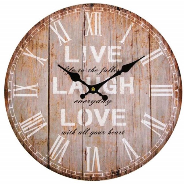 Ceas de perete Pufo, model Live everyday, 34 cm