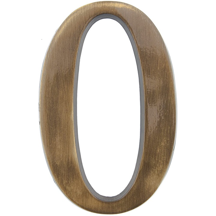 Numar casa, alama patinata, 200mm, Icon, cifra "0"