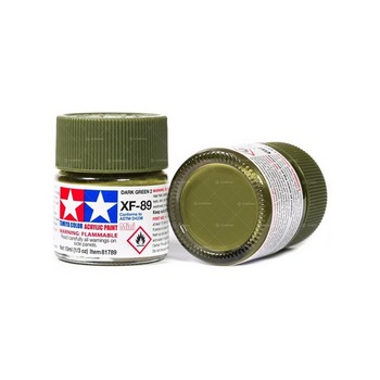 Vopsea acrilica pentru modelism Tamiya 81789 XF-89 Dark Green 2 (matt) 10ml TAM XF891 Vopsea acrilica pentru modelism Tamiya 81789 XF-89 Dark Green 2 (matt) 10ml TAM XF891