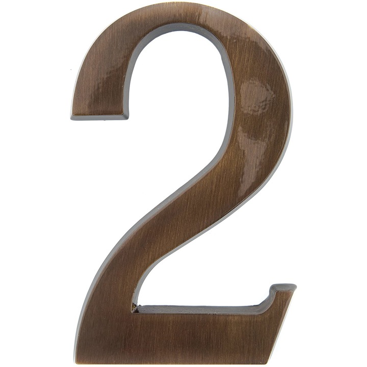 Numar casa, alama patinata, 200mm, Icon, cifra "2"