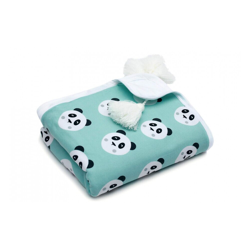 Patura moale pentru bebelusi, Pulp, bumbac, 76 cm x 100 cm, albastru