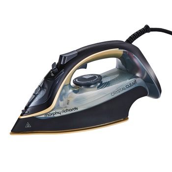 Fier de calcat Morphy Richards Crystal Clear Gold 300302, 2400W, 35g/min, 120 g debit abur continuu, capacitate rezervor 350ml, cablu alimentare 2.5 m, Negru/Auriu Fier de calcat Morphy Richards Crystal Clear Gold 300302, 2400W, 35g/min, 120 g debit abur continuu, capacitate rezervor 350ml, cablu alimentare 2.5 m, Negru/Auriu