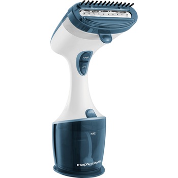 Aparat de calcat vertical Morphy Richards Express Steam garment steamer 361000, 1750W, 260ml, Alb/Albastru Aparat de calcat vertical Morphy Richards Express Steam garment steamer 361000, 1750W, 260ml, Alb/Albastru