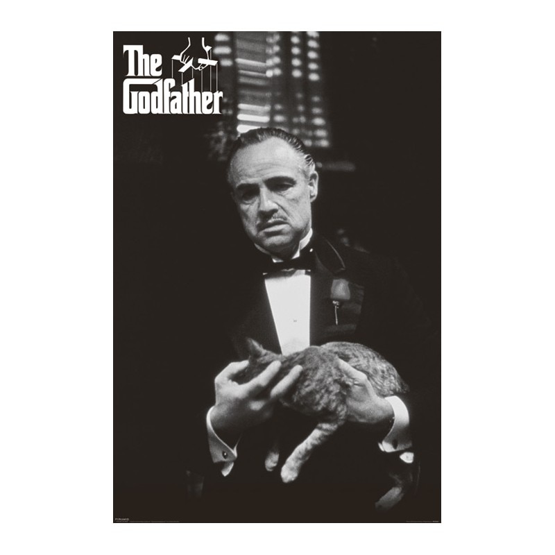 Poster The Godfather B/W Cat, 61x91.5cm, Negru - EMAG.ro