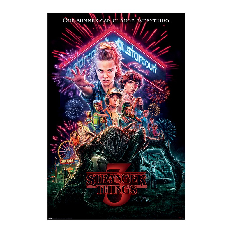 Poster Stranger Things Summer of 85, 61x91.5cm, Negru - eMAG.ro