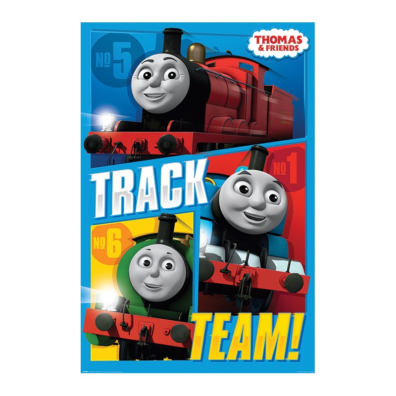 Poster Thomas & Friends Track Team , 61x91.5cm, Negru