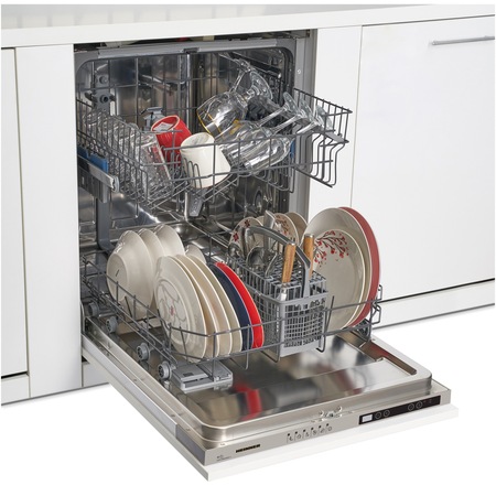 Masina de spalat vase incorporabila Heinner HDW-BI6006IE++, 12 Seturi, 6 programe, Clasa E, Aquastop, 60 cm